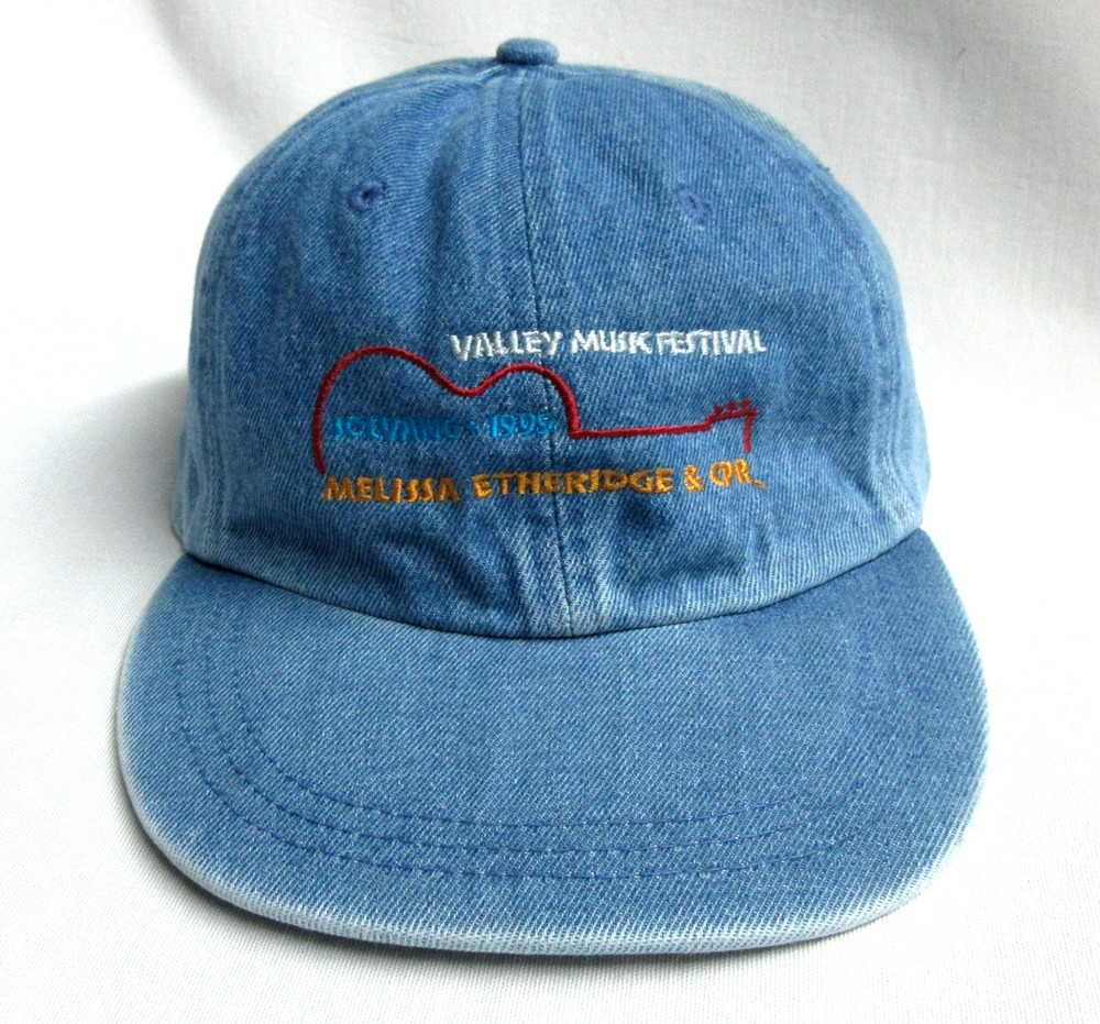 Vintage Melissa Etheridge & CPR David Crosby 1999 Solvang Valley Music Denim Hat